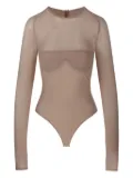 ALESSANDRO VIGILANTE mesh-panel bodysuit - Pink