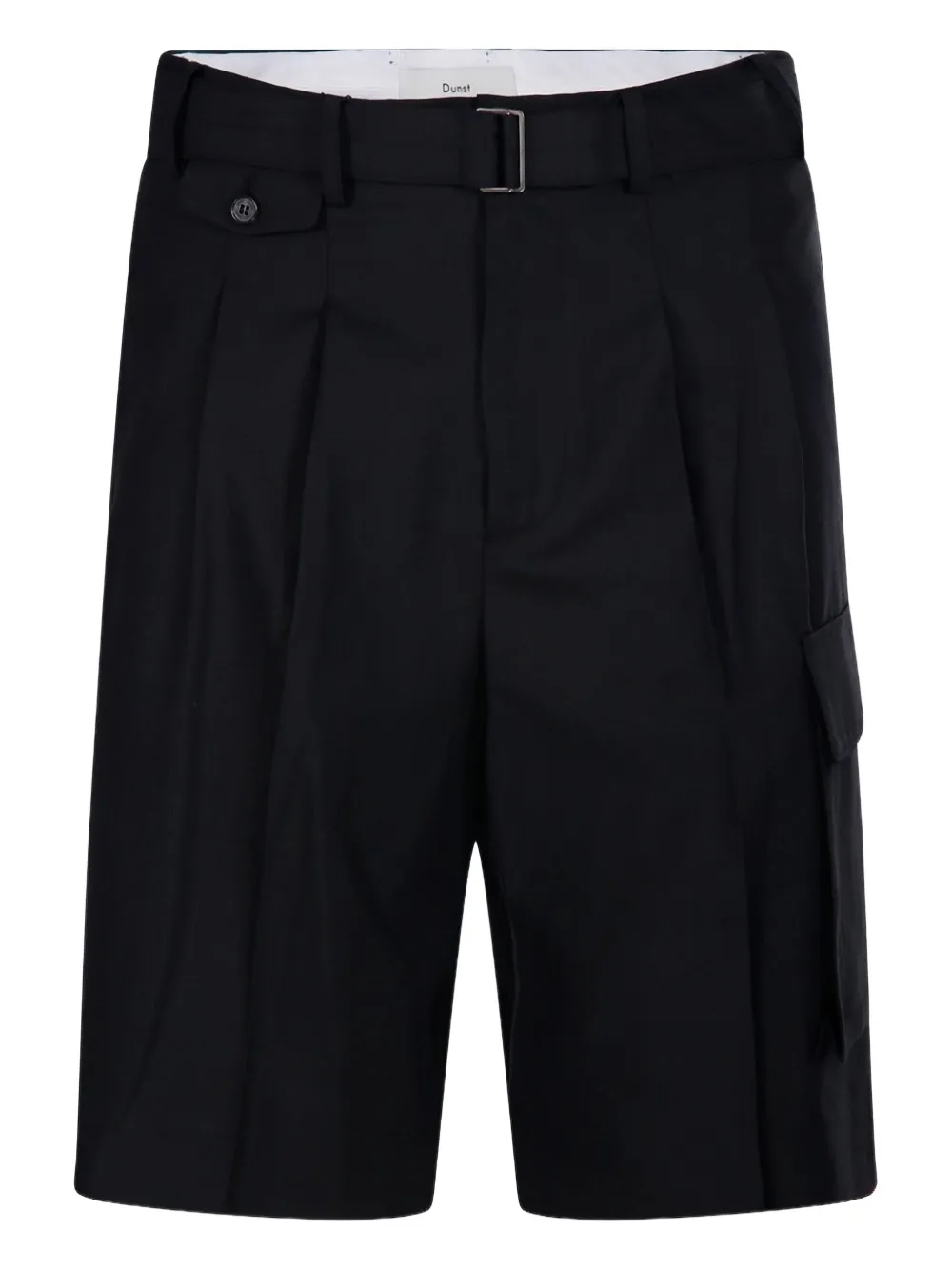 DUNST belted cargo shorts | Black | Image 1