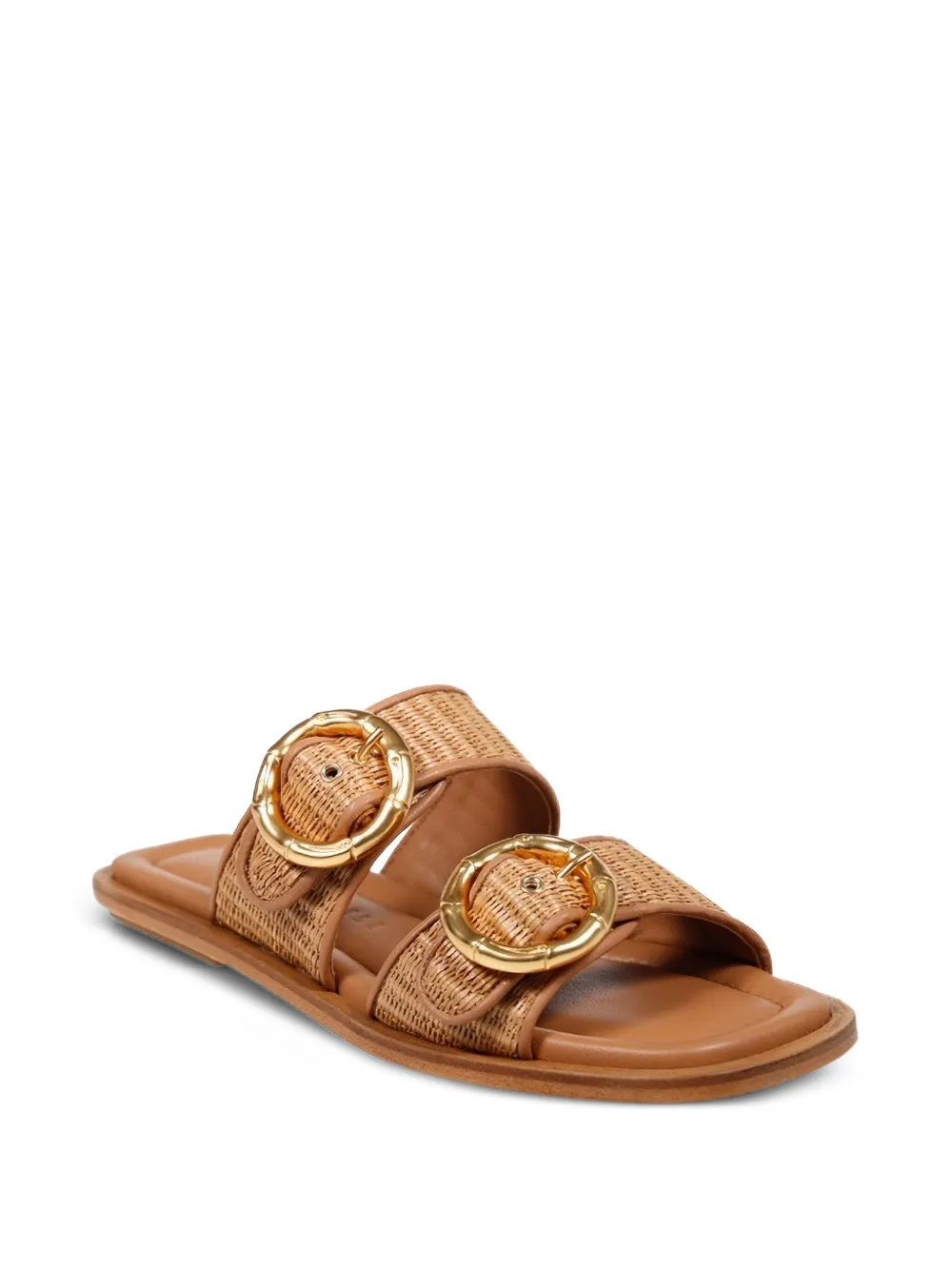amato daniele double-buckle sandals Brown