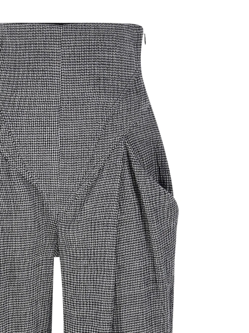 ALESSANDRO VIGILANTE high-waisted houndstooth trousers Grijs