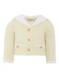 Self-Portrait Kids bouclé jacket - Yellow