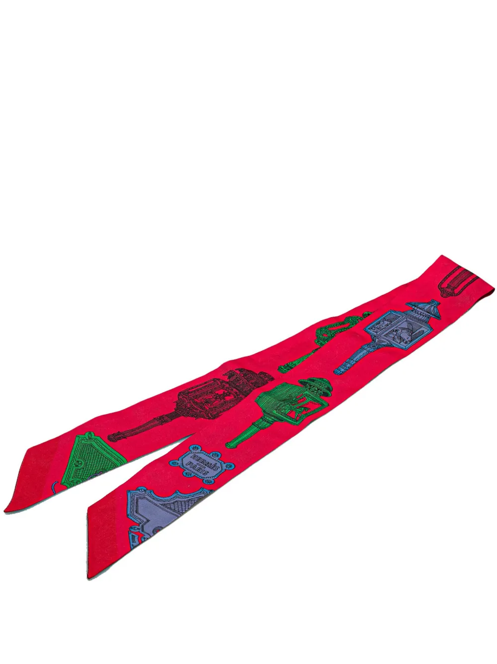 Hermès Pre-Owned mascada Twilly Merveilleuses Lanternes 2000-2015 | rojo | Image 1
