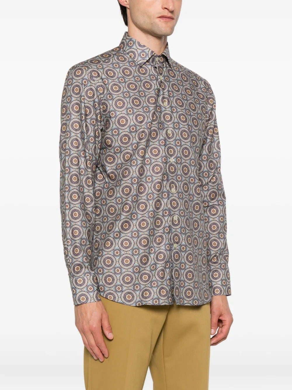 ETRO Overhemd met patroon Blauw