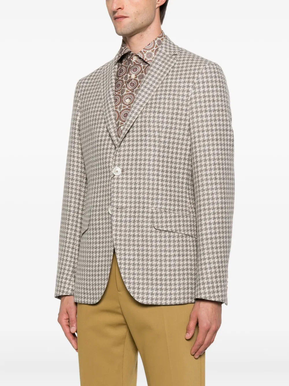 ETRO Jack met pied-de-poule print Beige