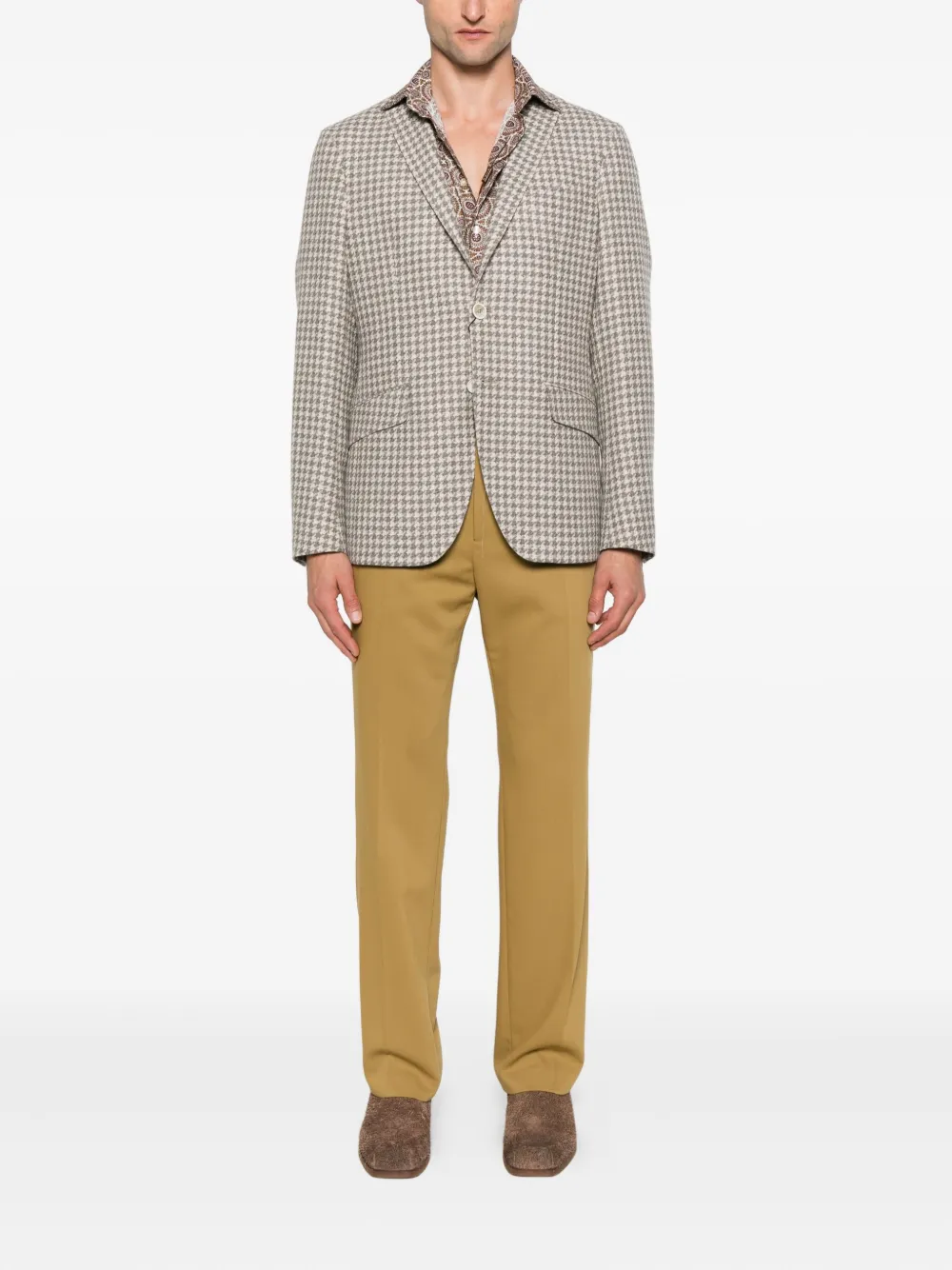 ETRO Jack met pied-de-poule print Beige