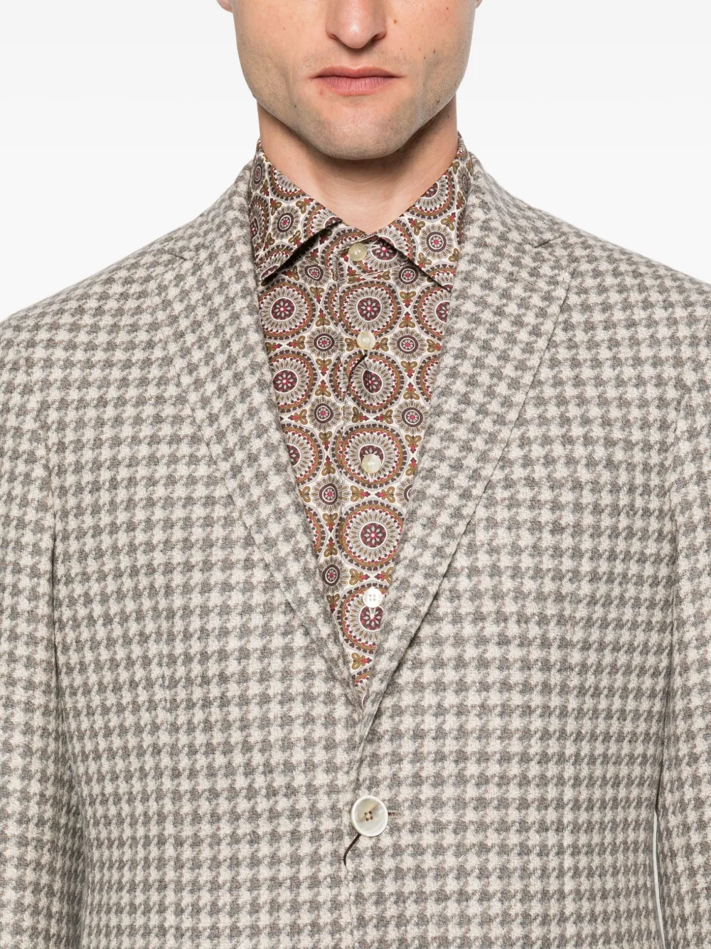 ETRO Jack met pied-de-poule print Beige