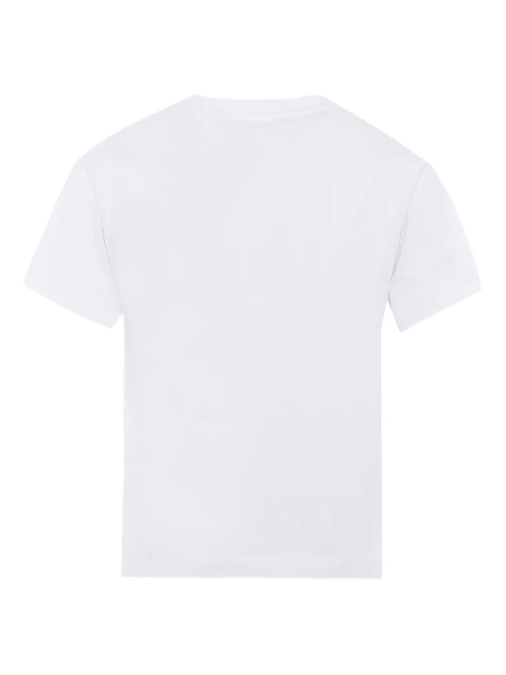 Stella McCartney Kids monster-face organic-cotton T-shirt Wit