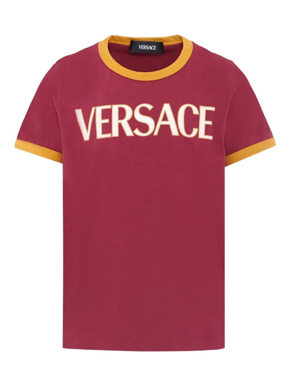 Versace Kids logo-print crew-neck T-shirt Rood