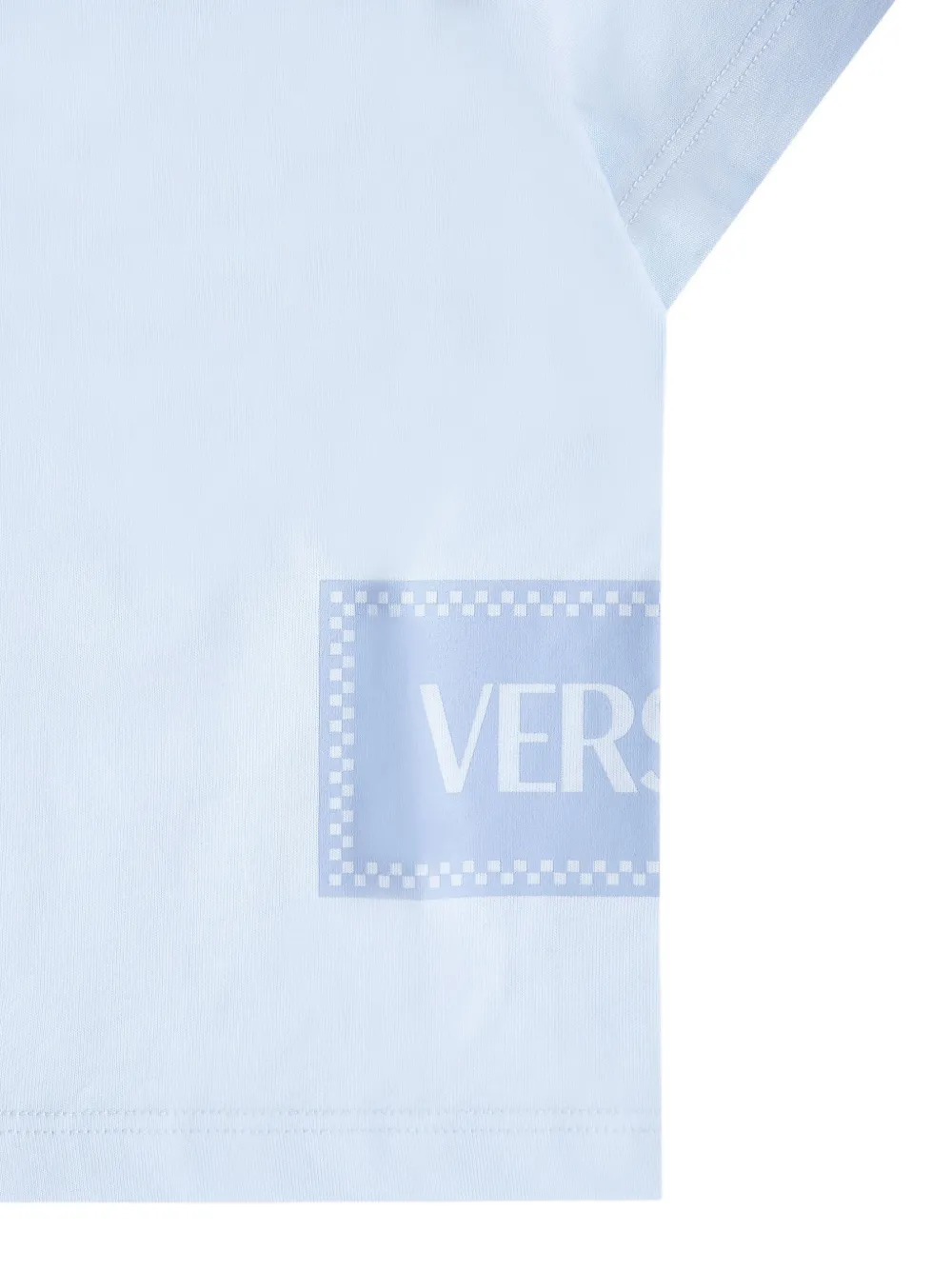 Versace Kids T-shirt met logoprint Blauw