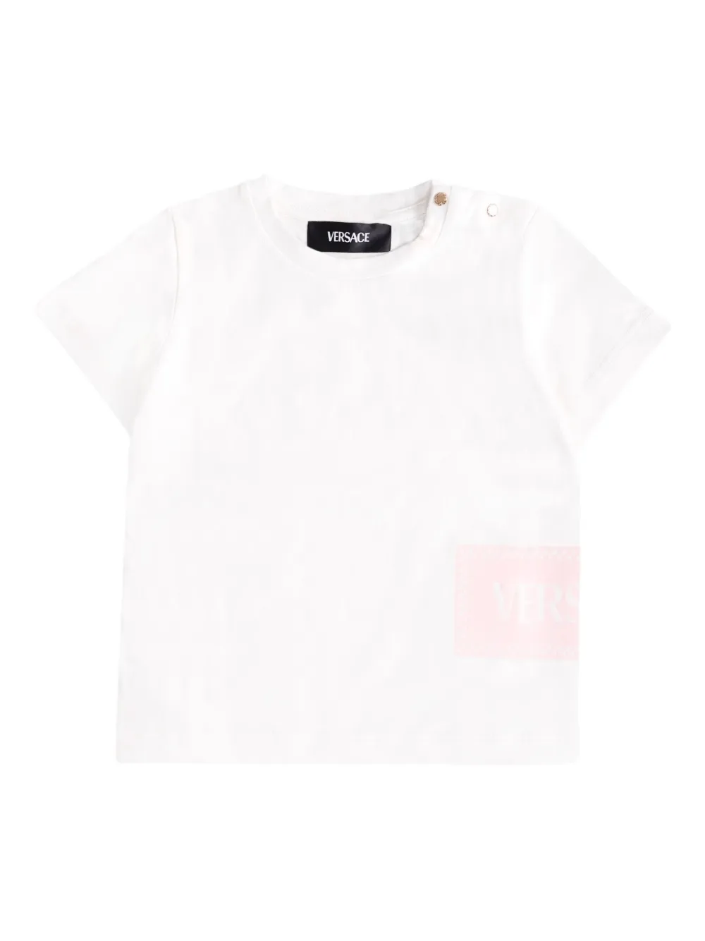 Versace Kids logo-detail short-sleeve T-shirt | White | Image 1