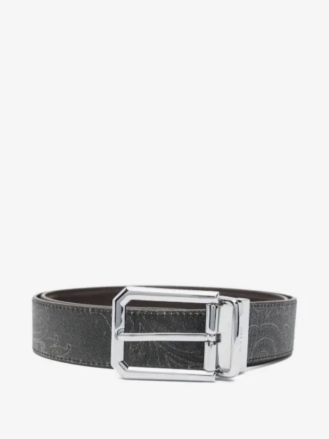 ETRO paisley-pattern leather belt