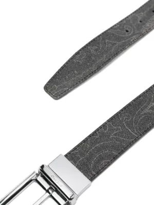 ETRO ペイズリー ロゴプレートバックル リバーシブルベルト ETRO ペイズリー ロゴプレートバックル リバーシブルベルト