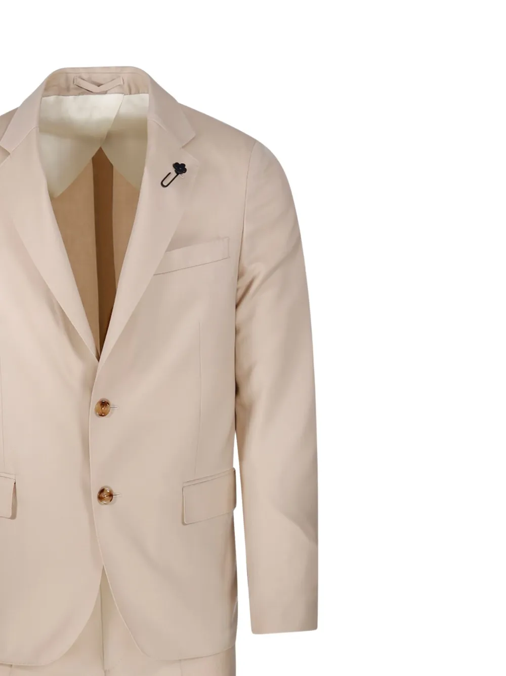 Lardini Pak met veiligheidsspeld en drie knopen Beige