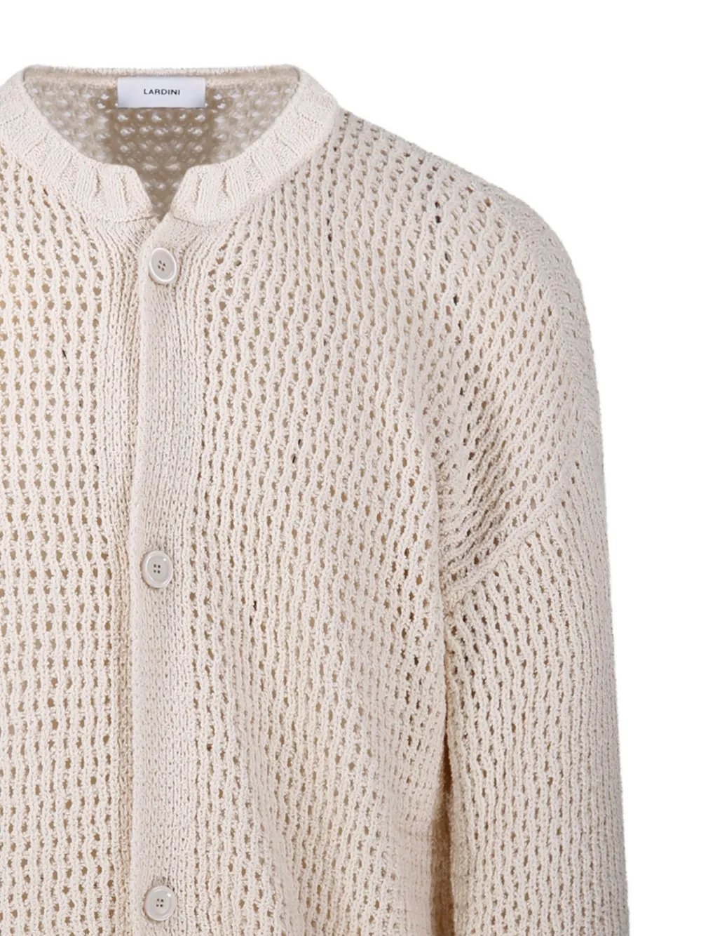 Lardini Opengebreid vest Beige