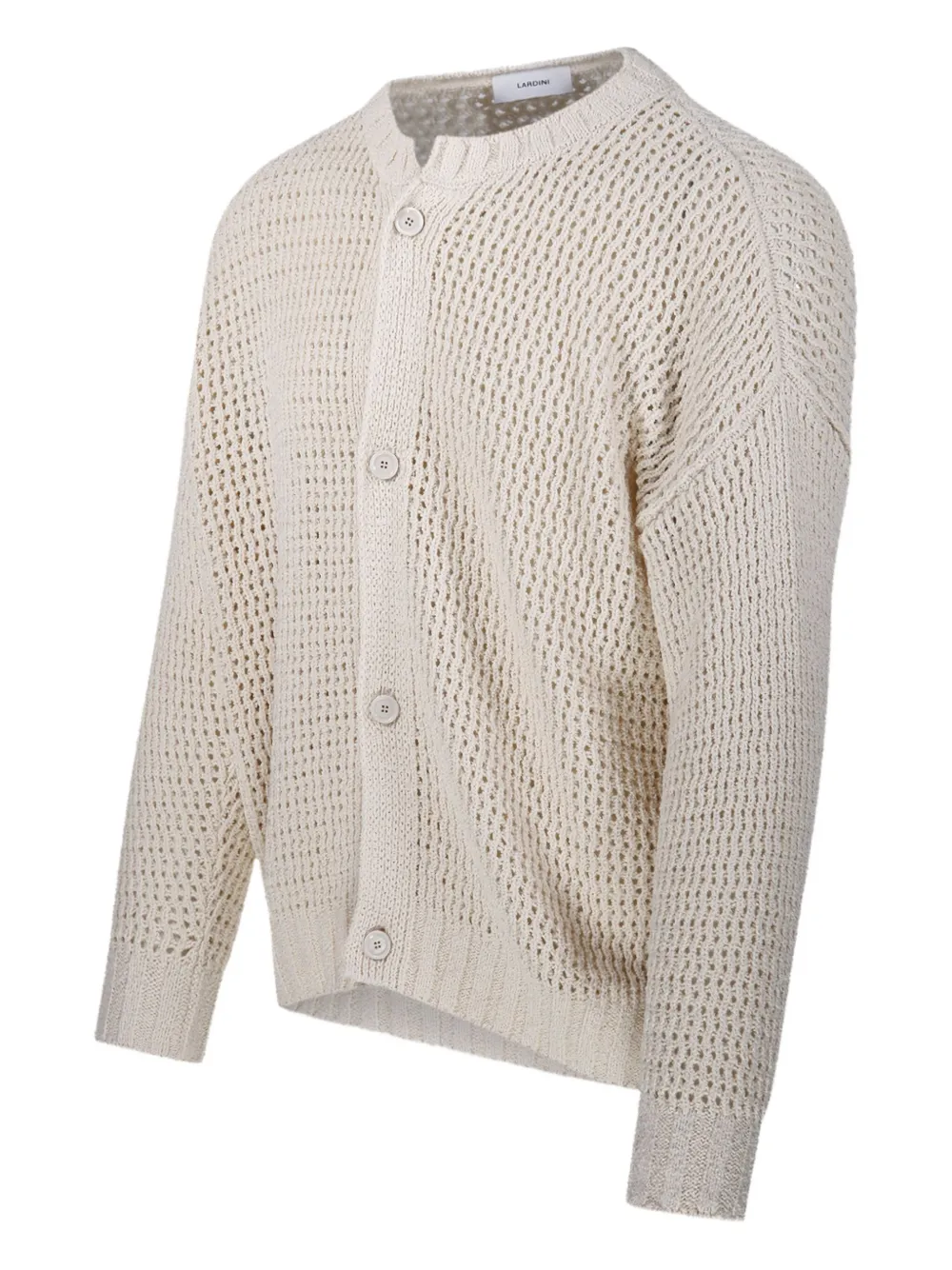 Lardini Opengebreid vest Beige