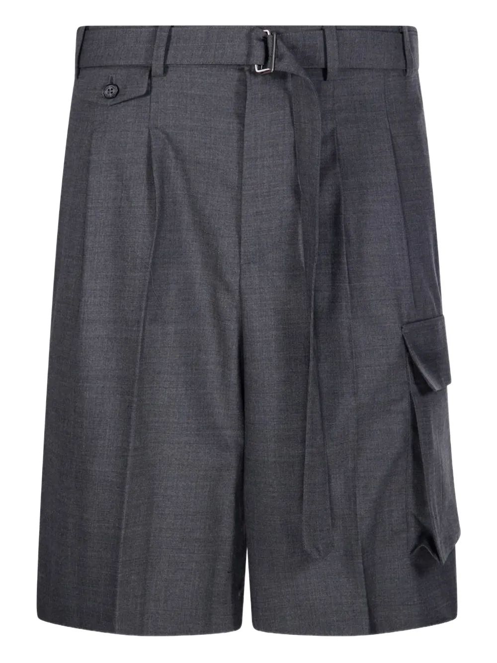 DUNST pleated cargo shorts | Grey | Image 1