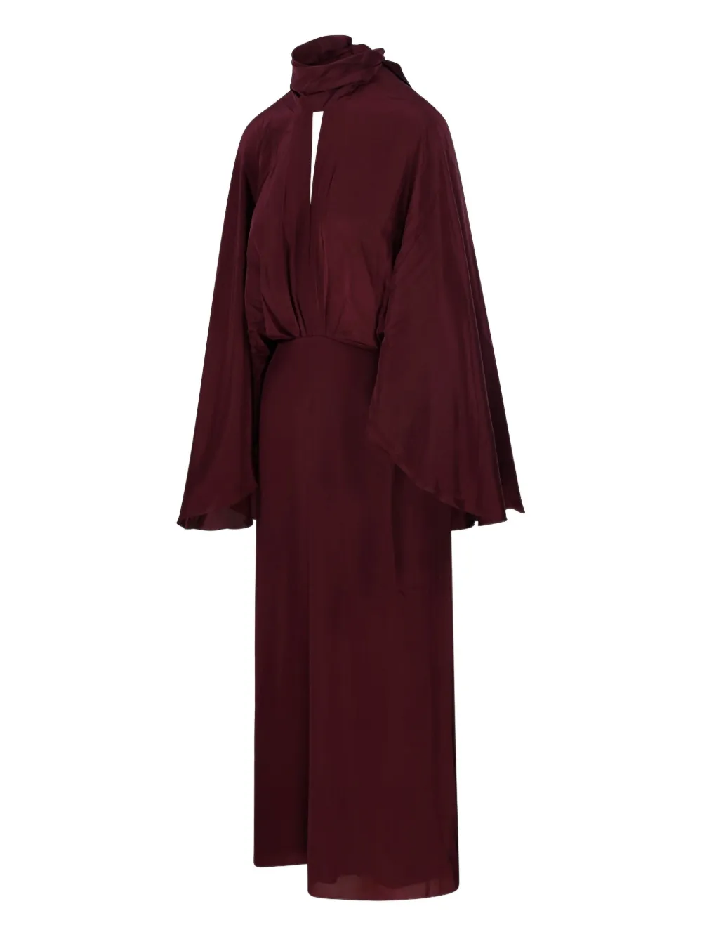 Johanna Ortiz Midi-jurk met hoge hals Rood