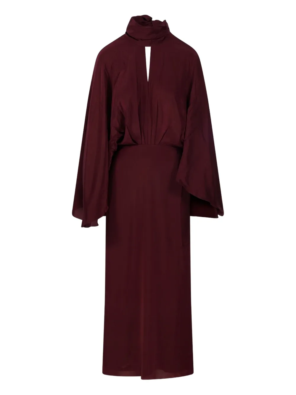 Johanna Ortiz Midi-jurk met hoge hals Rood
