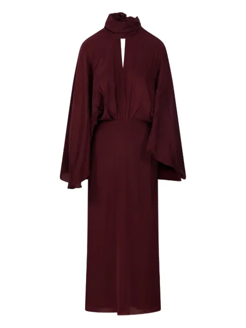 Johanna Ortiz high-neck cape midi dress