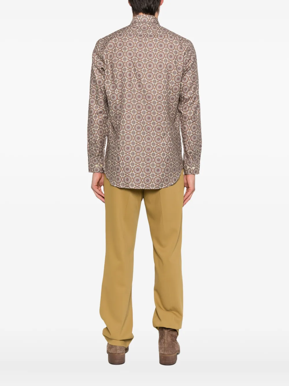 ETRO Overhemd met grafische print Bruin