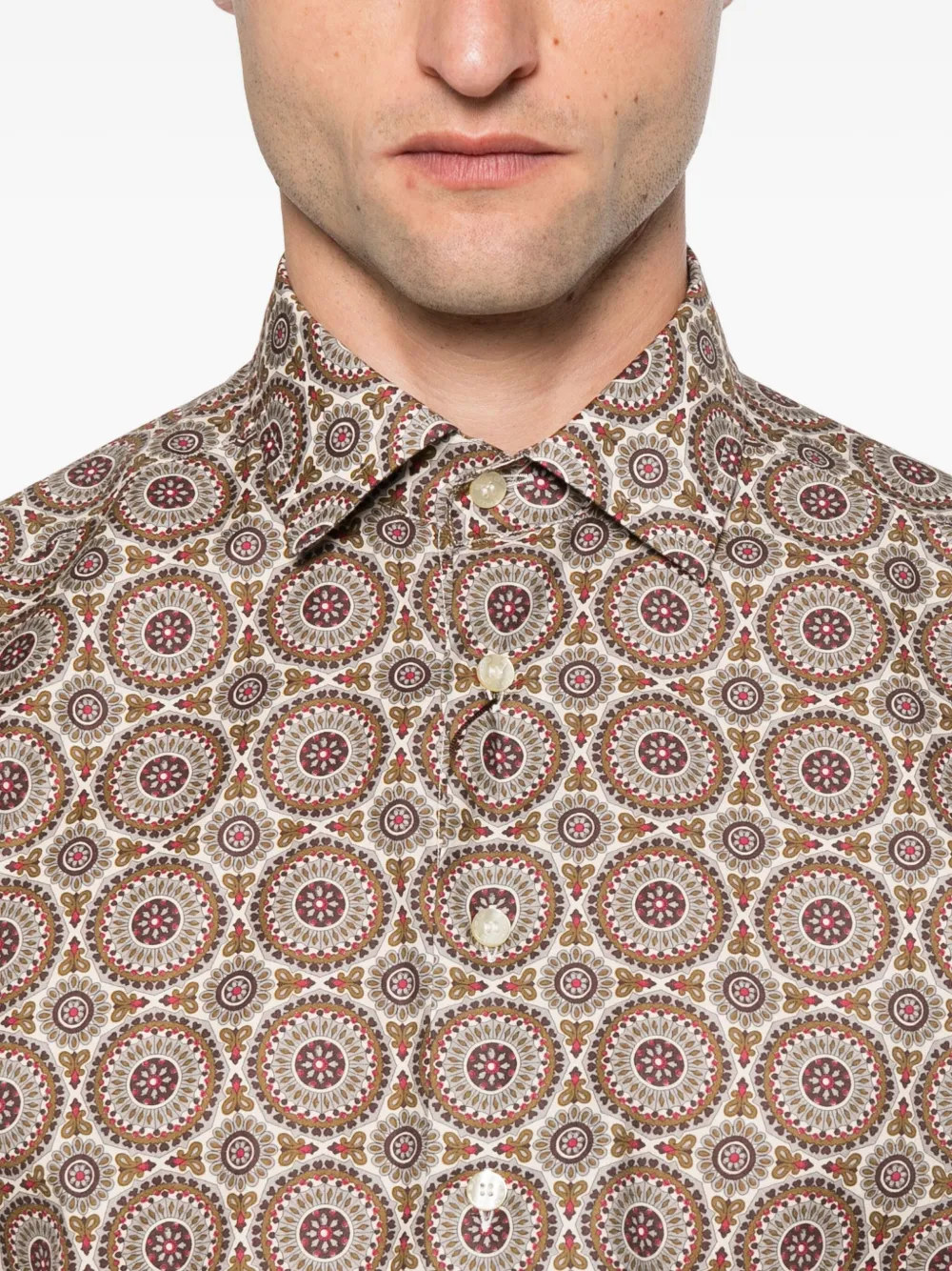 ETRO Overhemd met grafische print Bruin