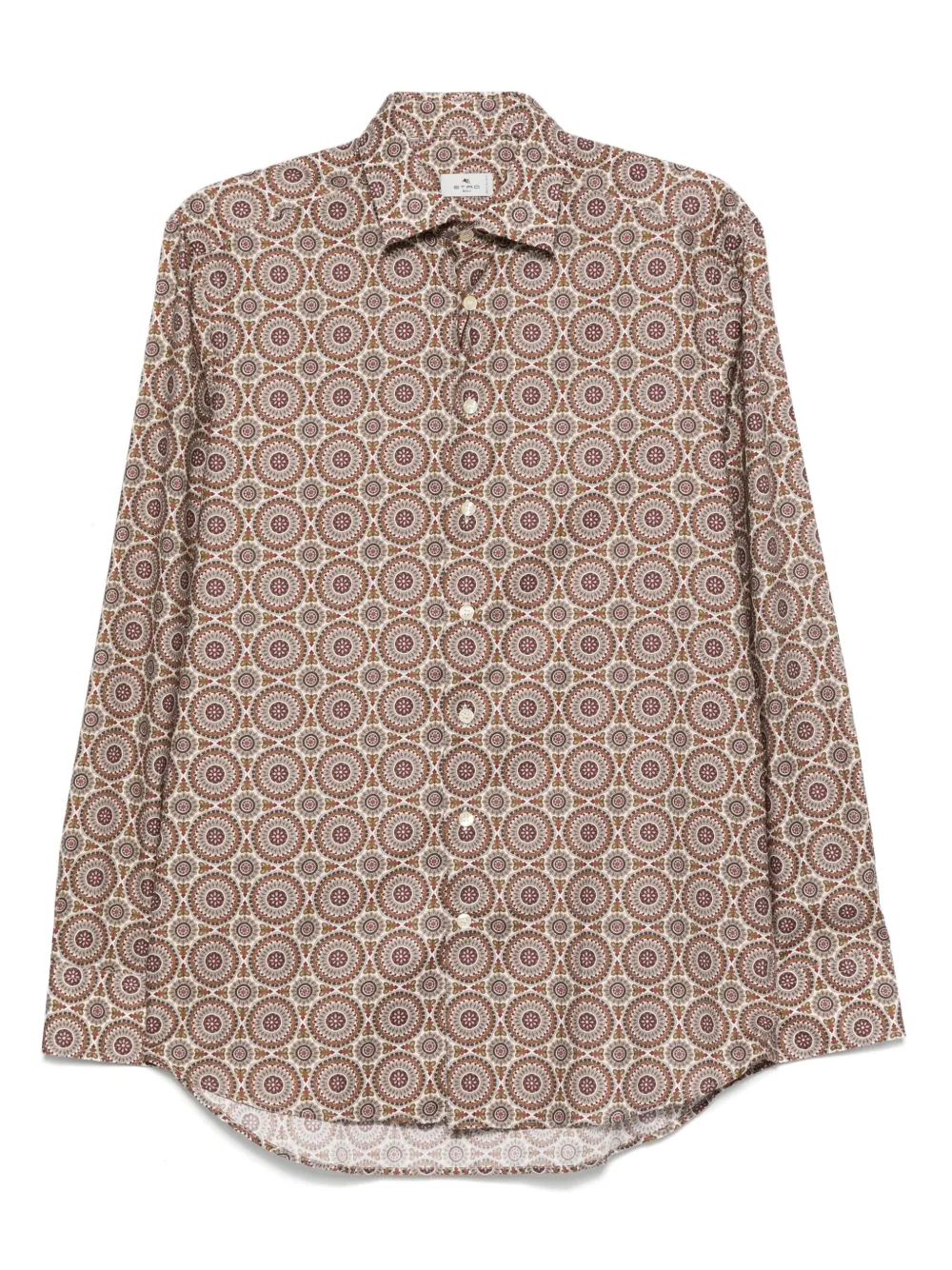ETRO Overhemd met grafische print Bruin