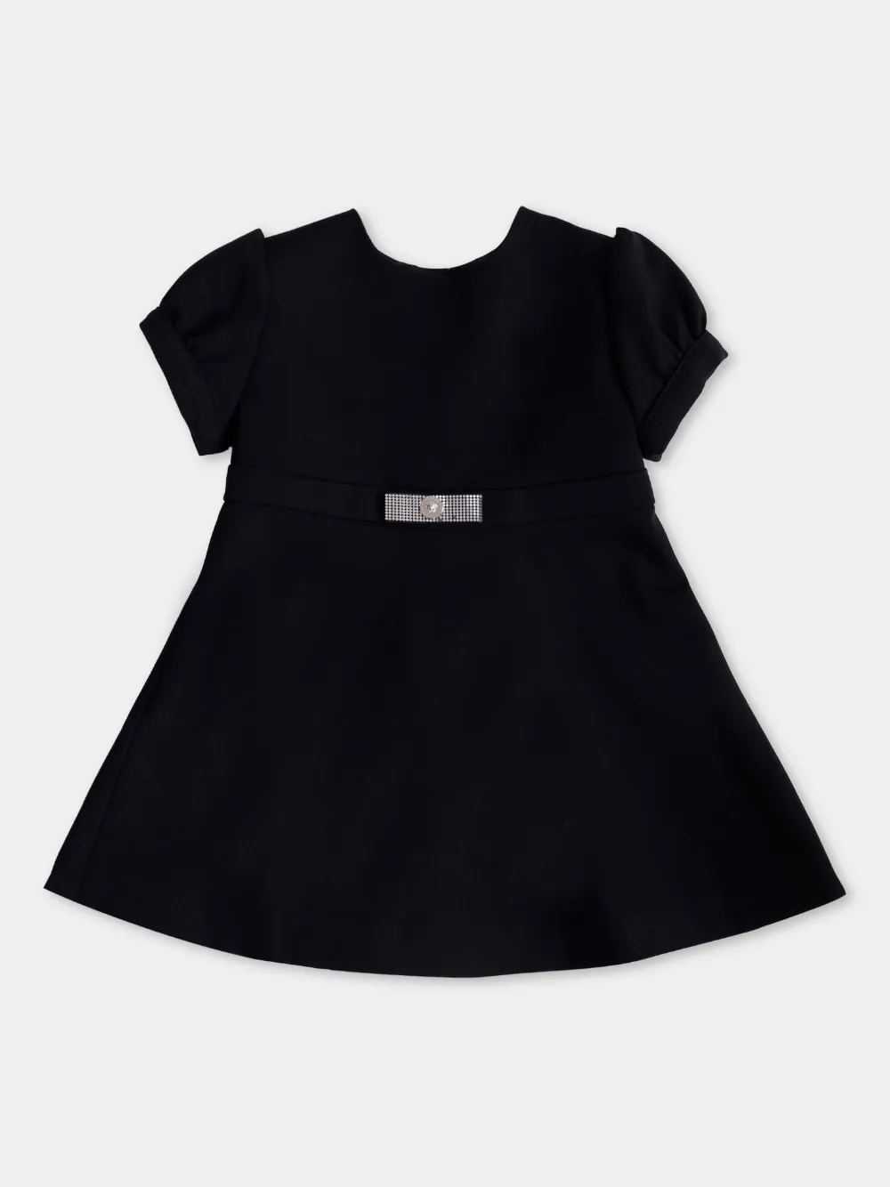 Versace Kids puff-sleeved dress Zwart