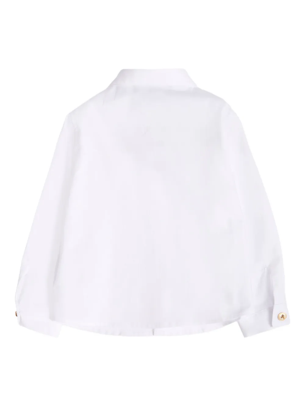 Versace Kids crown-embellished long-sleeved shirt Wit