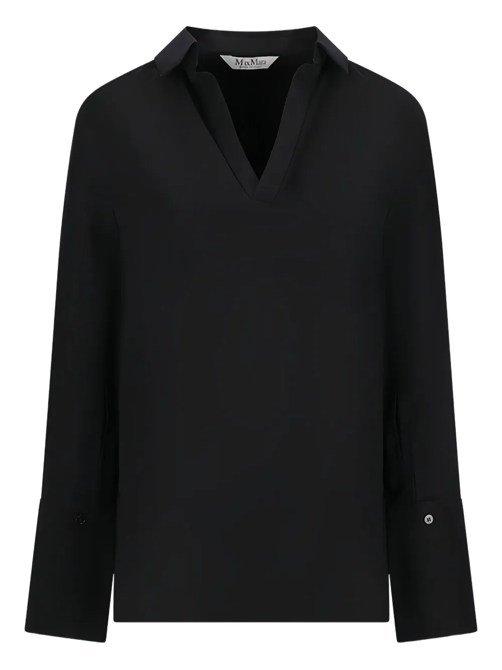 Max Mara Dover V-neck polo top - Black
