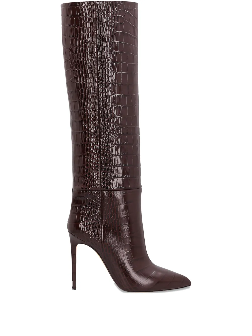 Paris Texas 85mm Crocodile-embossed Knee-high Boots