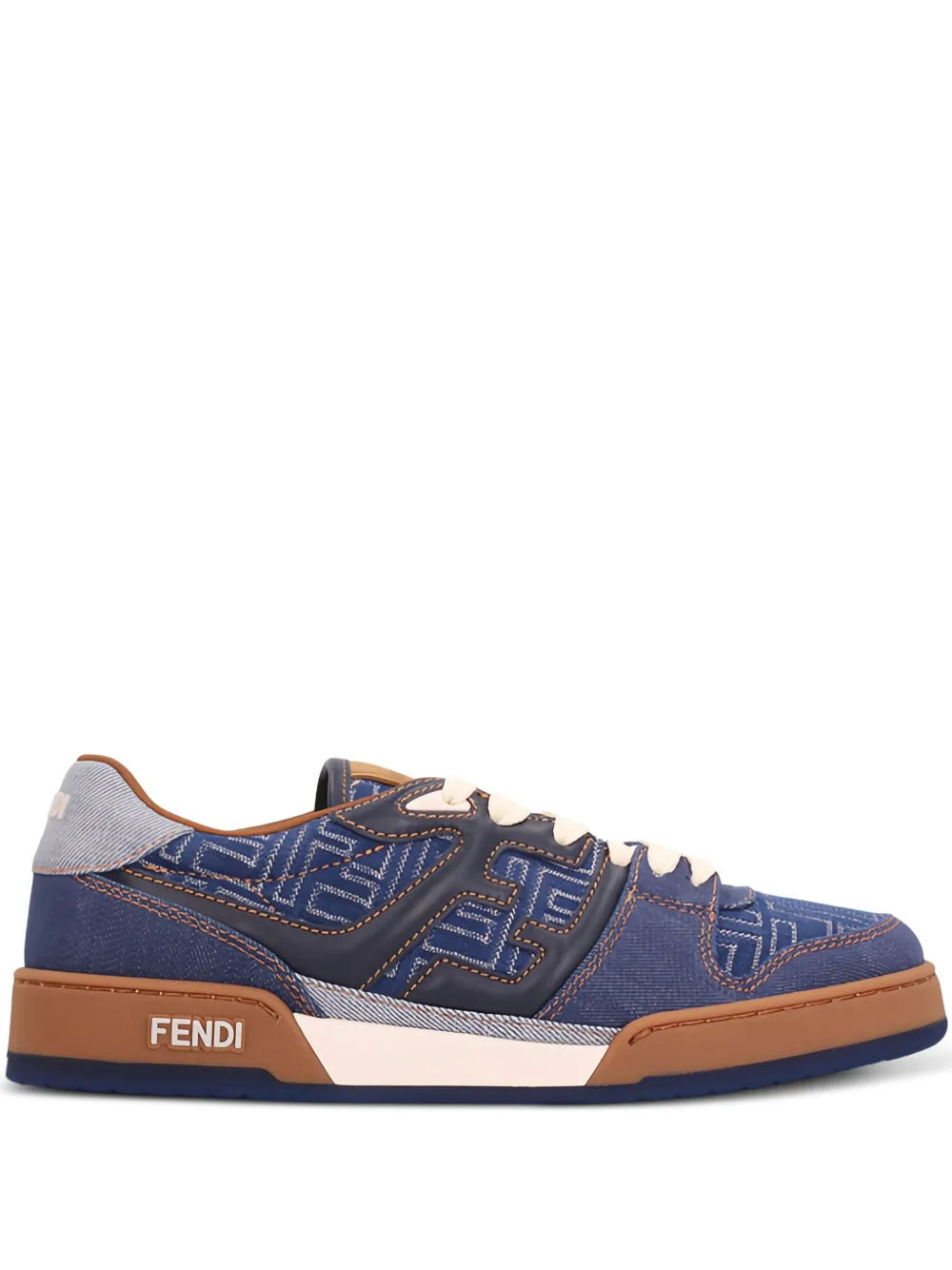 FENDI Match FF denim sneakers Blauw