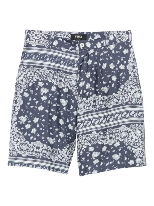 FENDI ショートパンツ シルク Fendi】シルクショートパンツ