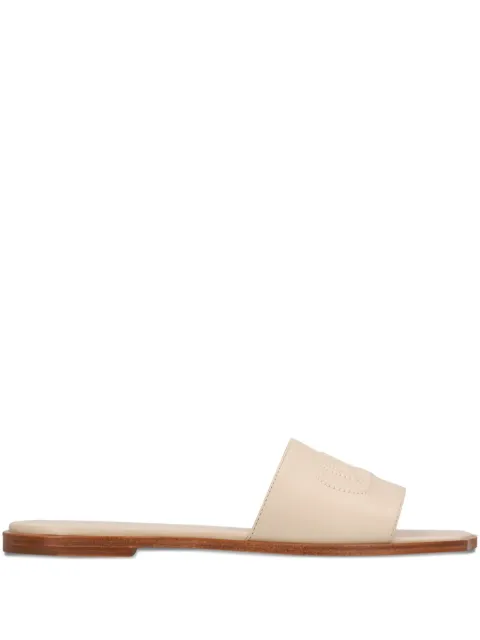 Chloé sandalias con logo en relieve