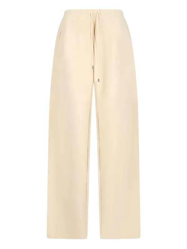Sportmax Drawstring Wide-leg Trousers in Neutrals
