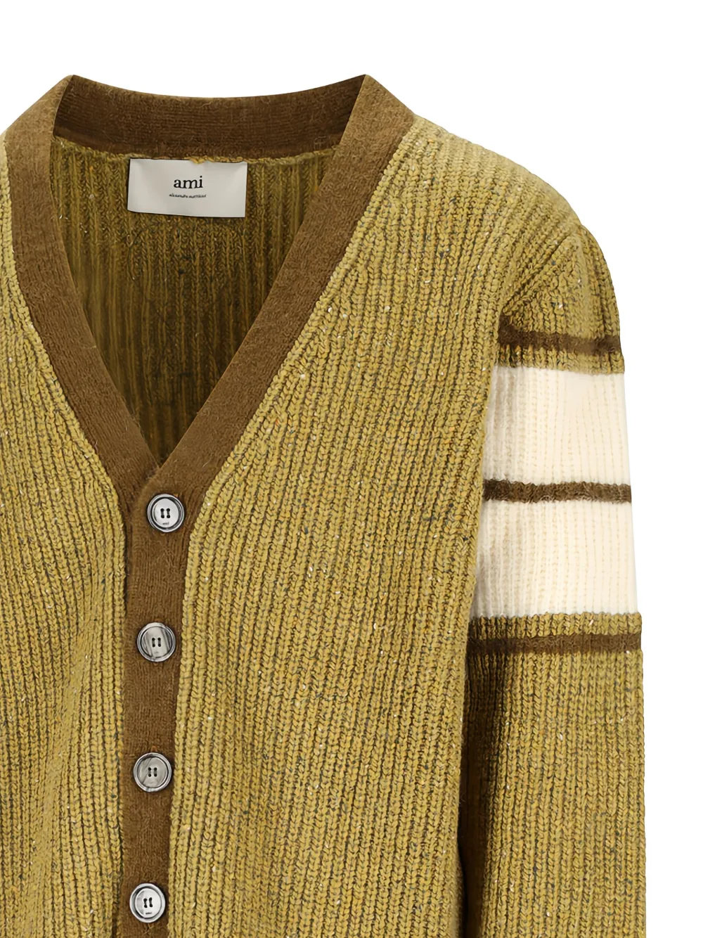 AMI Paris College vest met V-hals Groen