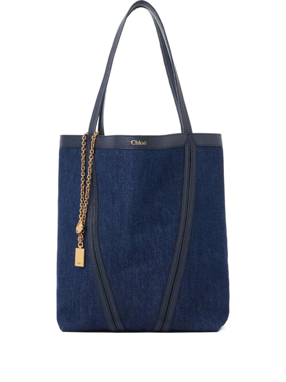 Chloé Spin panelled shoulder bag | Blue | Image 1