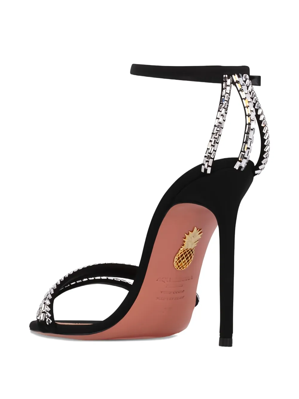 Aquazzura Milagros embellished stiletto heeled sandals Black