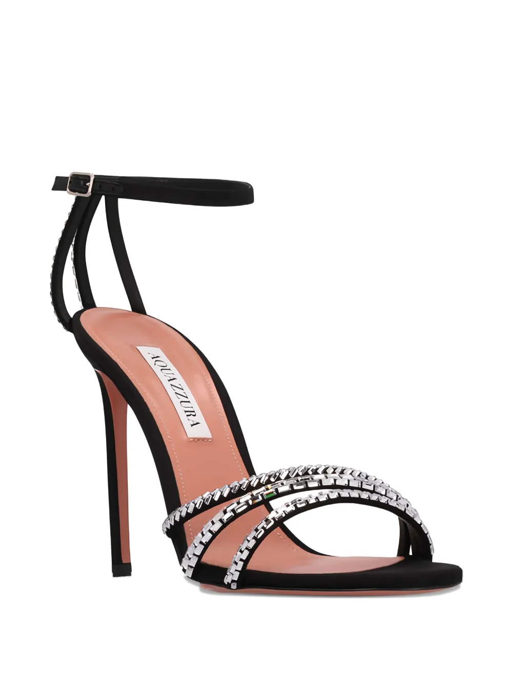 Aquazzura Milagros embellished stiletto heeled sandals Black