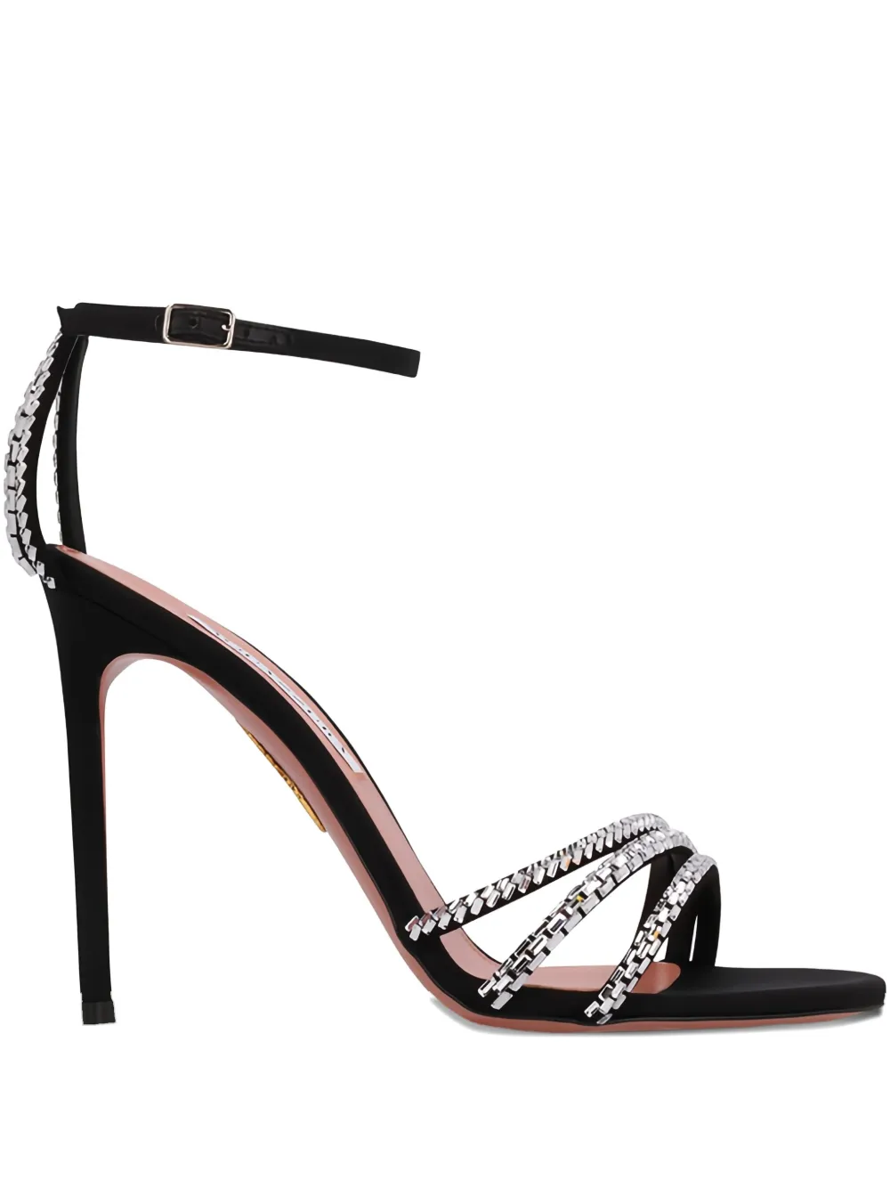 Aquazzura Milagros embellished stiletto heeled sandals Black