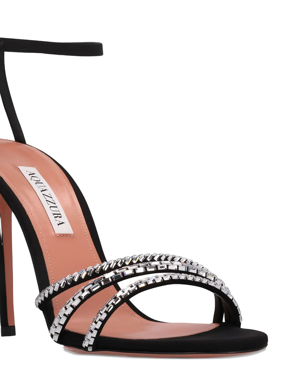 Aquazzura Milagros embellished stiletto heeled sandals Black