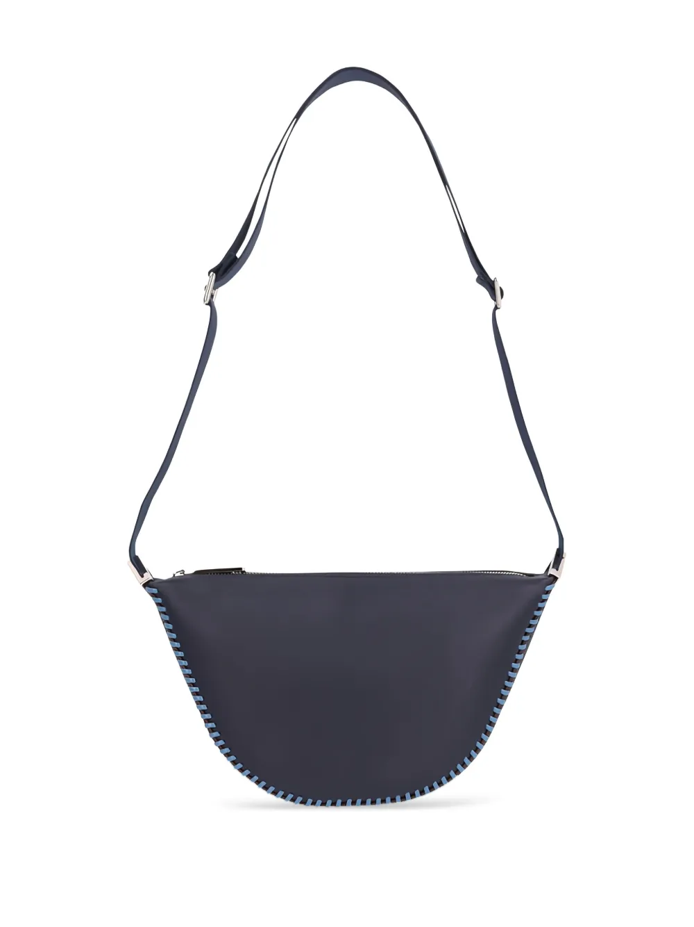 FENDI Melon kleine leren messengertas met gewelfde afwerking Blauw