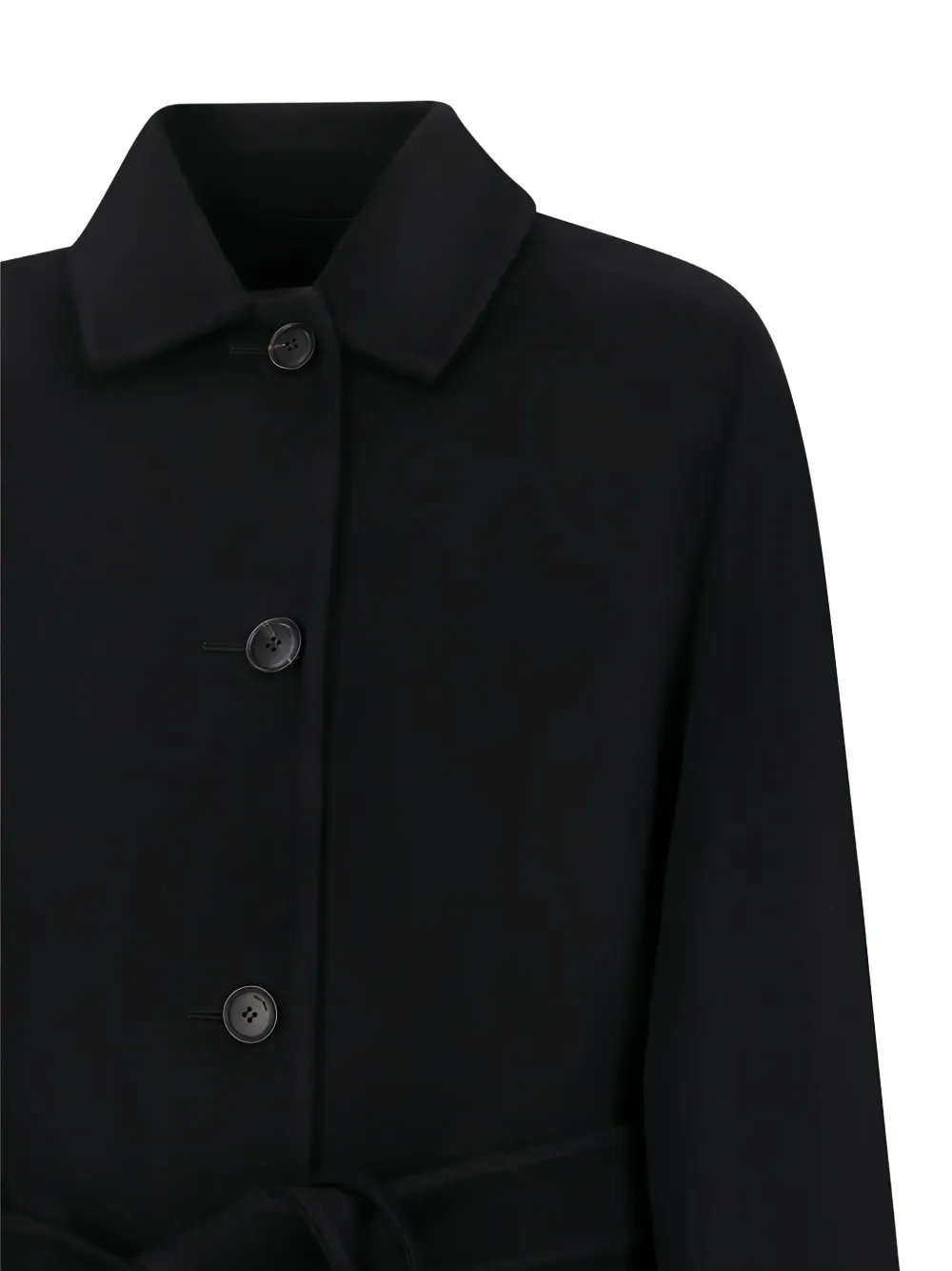Max Mara Lembi belted buttoned coat Zwart