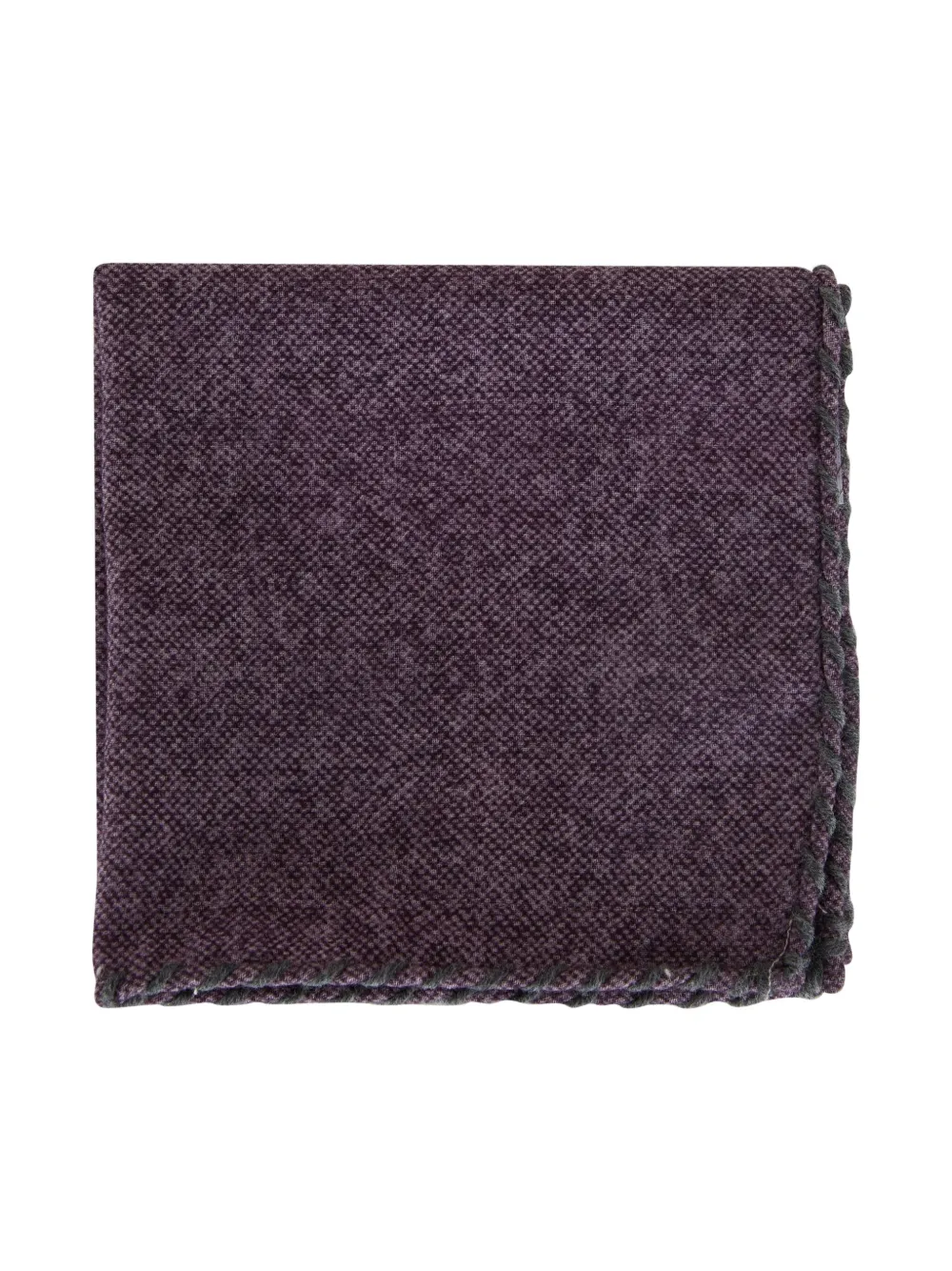 Brunello Cucinelli edge-stitched wool poquet square - Viola