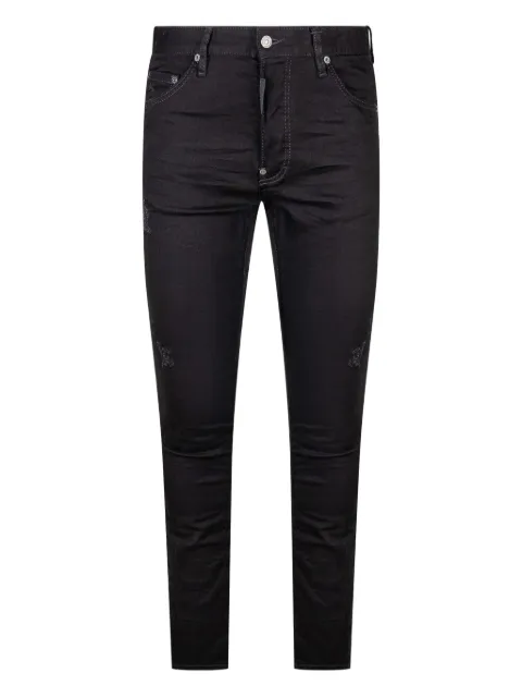 DSQUARED2 vaqueros con efecto envejecido