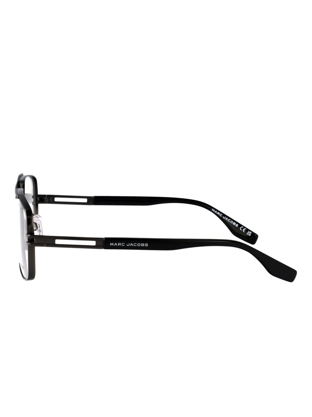 Marc Jacobs Eyewear Bril met dubbele neusbrug en rechthoekig montuur Zwart