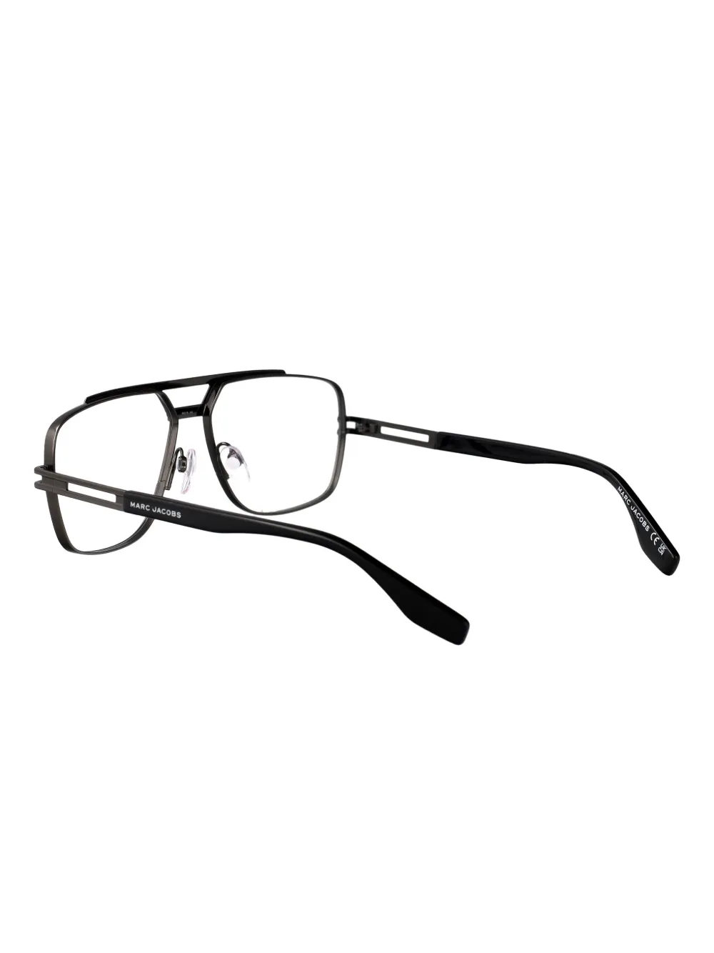 Marc Jacobs Eyewear Bril met dubbele neusbrug en rechthoekig montuur Zwart