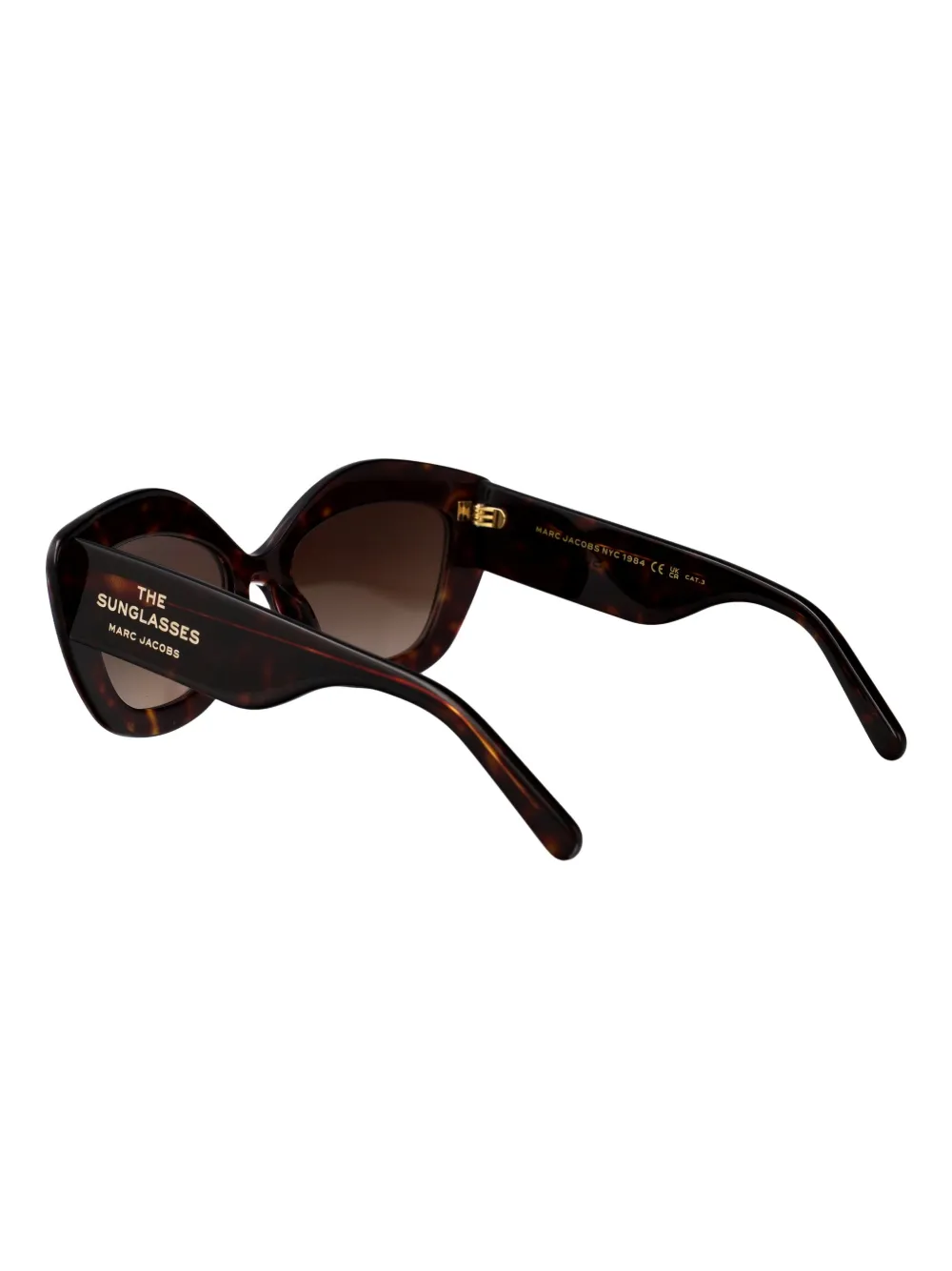 Marc Jacobs Eyewear Zonnebril met cat-eye montuur en schildpadschild design Bruin