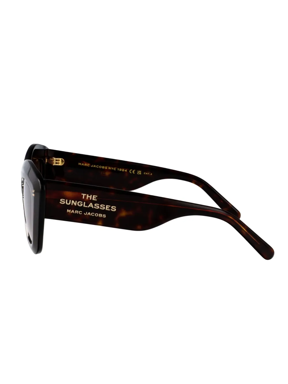 Marc Jacobs Eyewear Zonnebril met cat-eye montuur en schildpadschild design Bruin