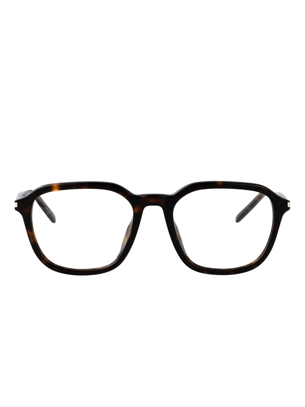 Saint Laurent Eyewear Bril met schildpadschild design Bruin