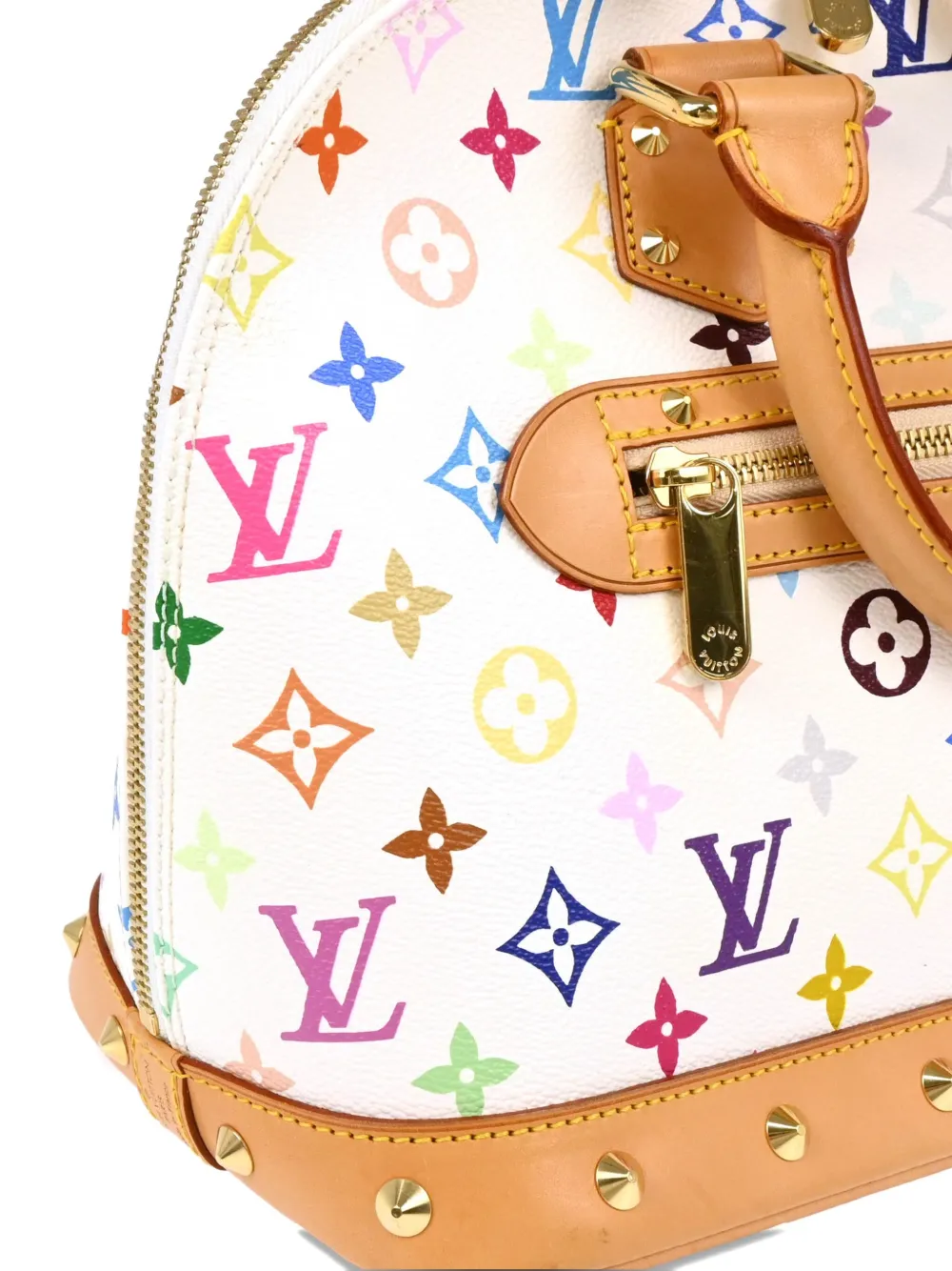 Pre-owned Louis Vuitton 2003 X Takashi Murakami Alma Handbag In White